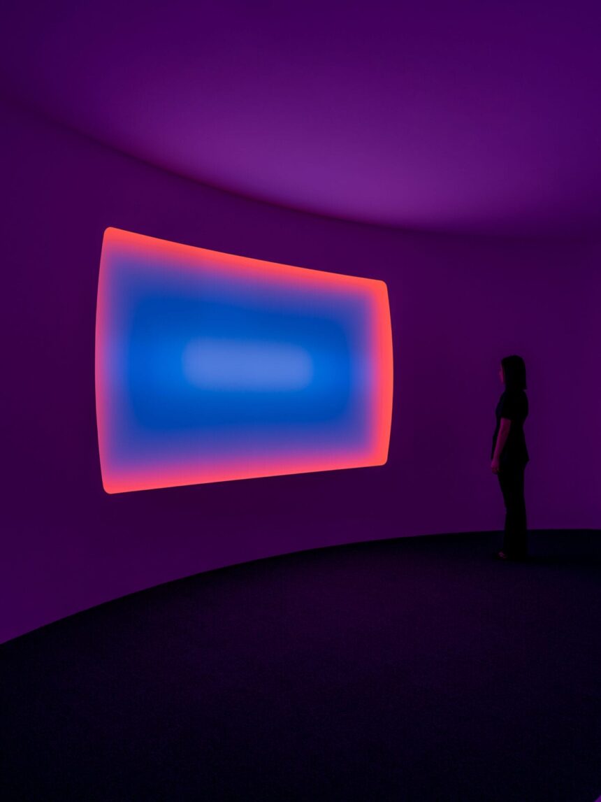 Installation view from James Turrell: The Return © James Turrell, courtesy of the artist and Pace Gallery. Photography by studio_kdkkdk.